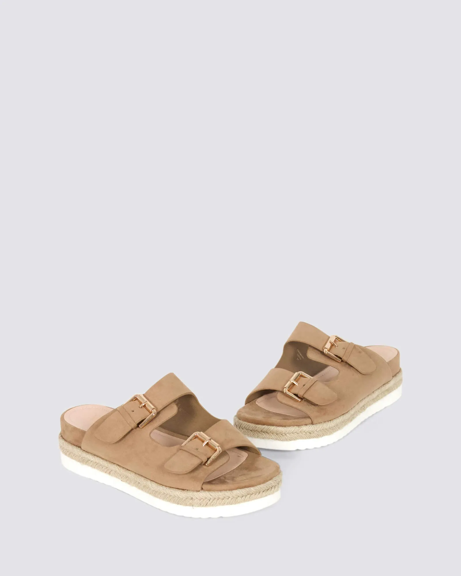 DENMARK PLATFORM SANDALS TAUPE MICRO