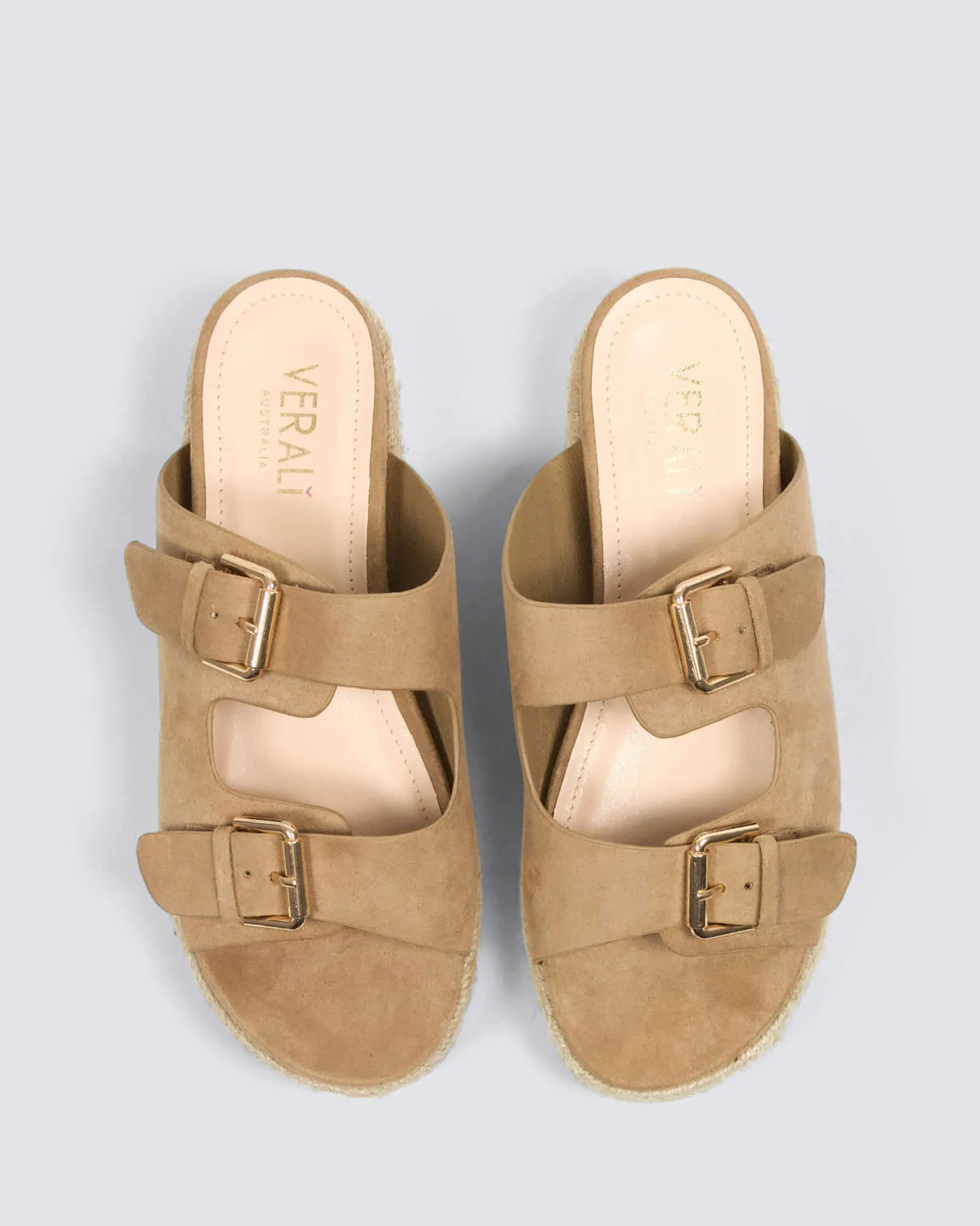 DENMARK PLATFORM SANDALS TAUPE MICRO