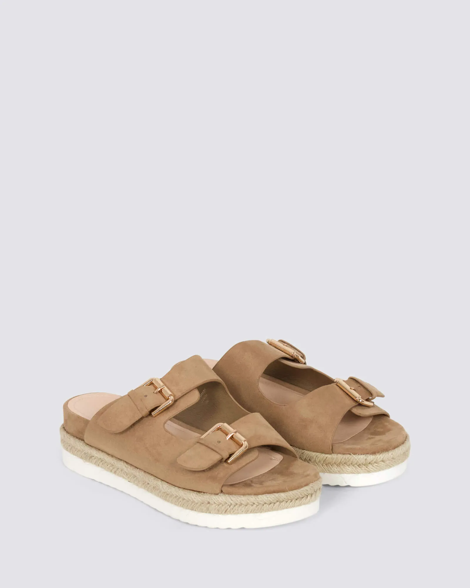 DENMARK PLATFORM SANDALS TAUPE MICRO