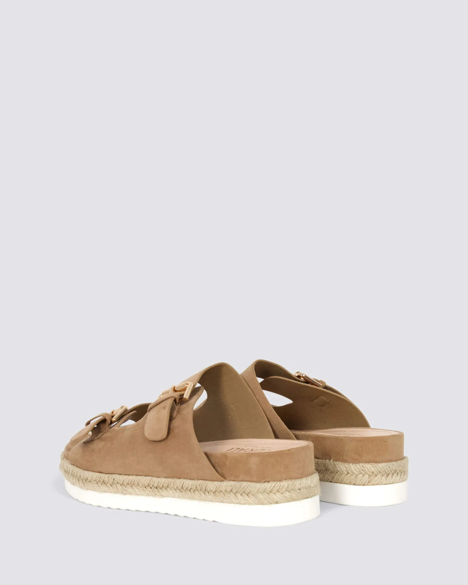 DENMARK PLATFORM SANDALS TAUPE MICRO