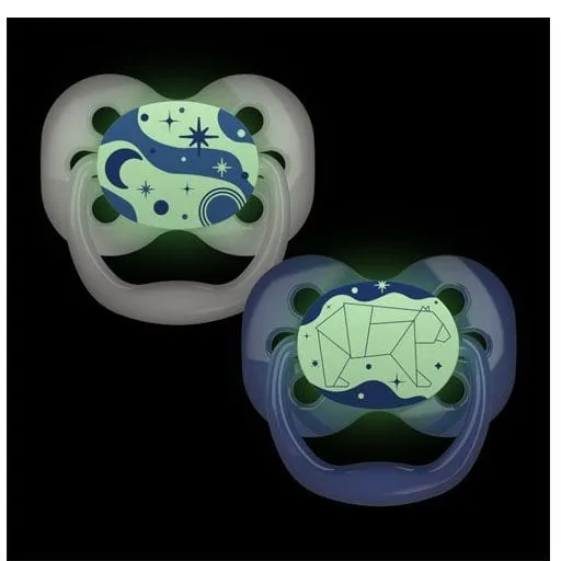 Dr Brown's Advantage Soother (Stage 1) - Glow in Dark, Blue