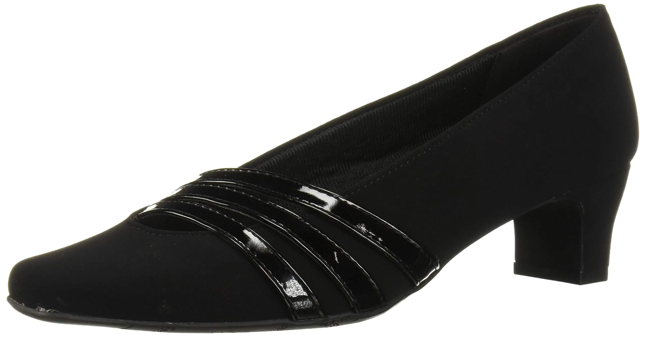 Easy Street Women's Entice Pump, Black Suede, 8.5 Narrow
