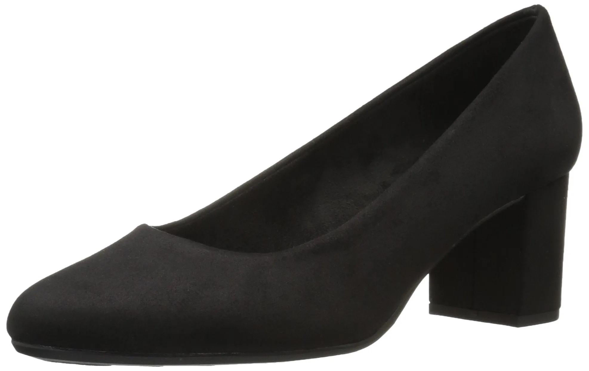 Easy Street Women's Proper Pump, Black Suede, 8.5