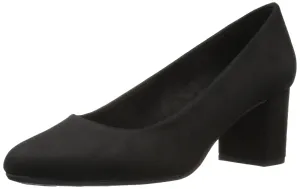 Easy Street Women's Proper Pump, Black Suede, 8.5