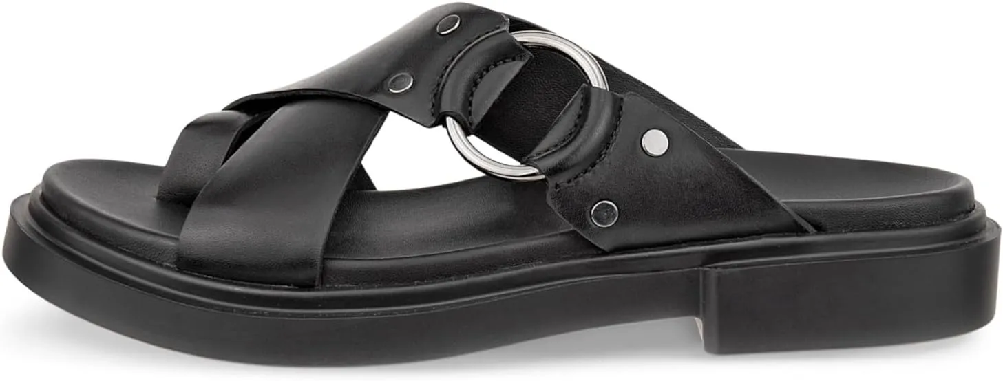 ECCO Women's Seoul Toe Post Ring Ornament Slide Sandal