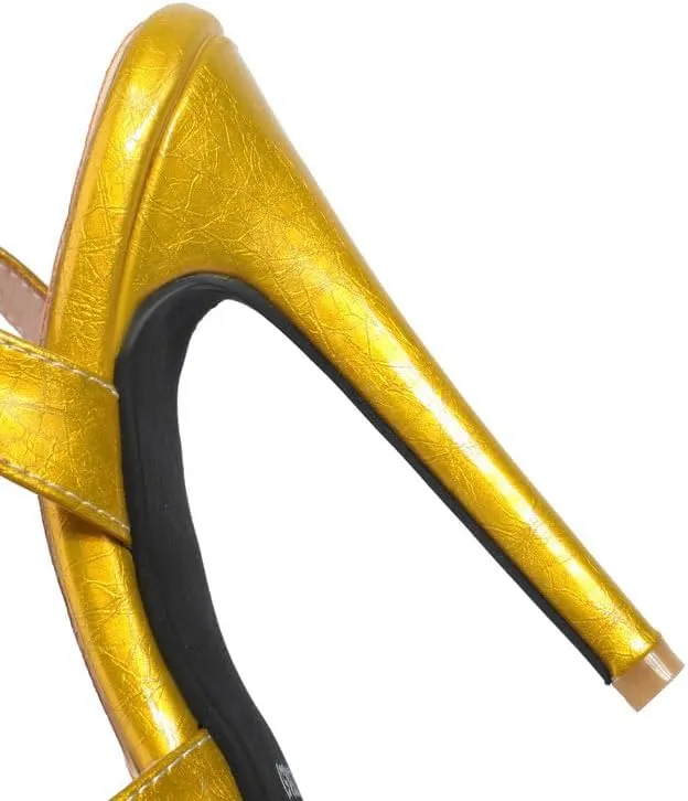 Elbslutt Women's Strappy Pointy Heeled Sandals for Women Open Toe Stiletto High Heels Sandal Sexy Buckle Strappy Ankle Strap High Heel Sandals for Party Prom