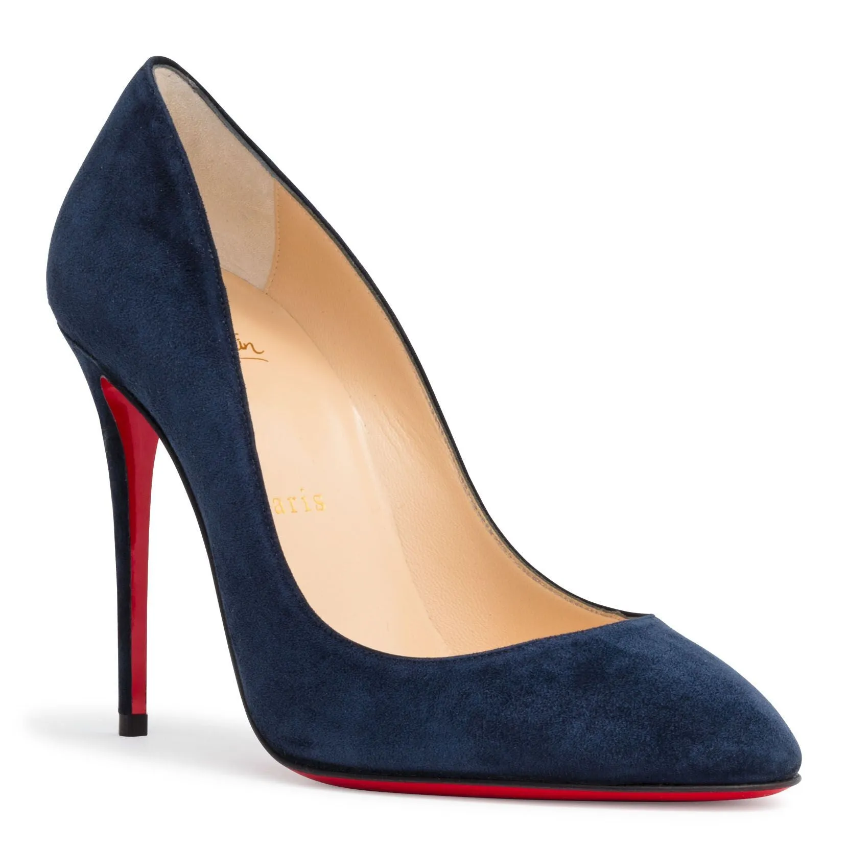 Eloise 100 Dark Blue Suede Pumps