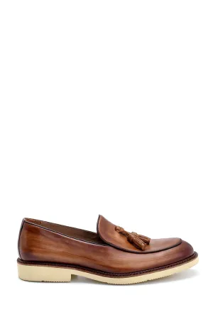 Erkek Deri Püskül Detaylı Loafer