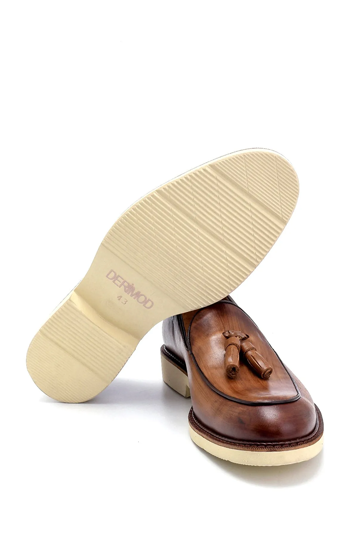 Erkek Deri Püskül Detaylı Loafer