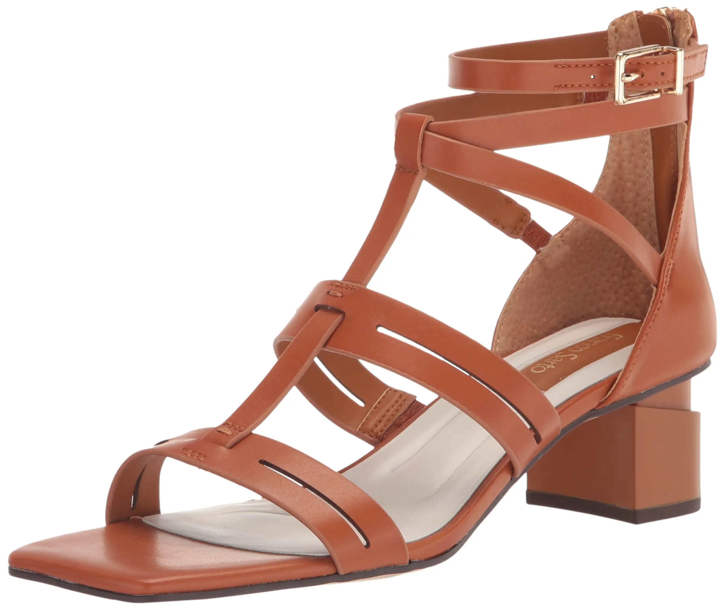Franco Sarto Womens Korie Strappy Sandal Tan Brown 8.5 M