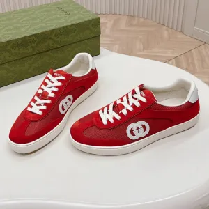 G MESH IN Limited time Gucci INTERLOCKING RED WITH CHERRY Multi-functional SNEAKER AND SUEDE