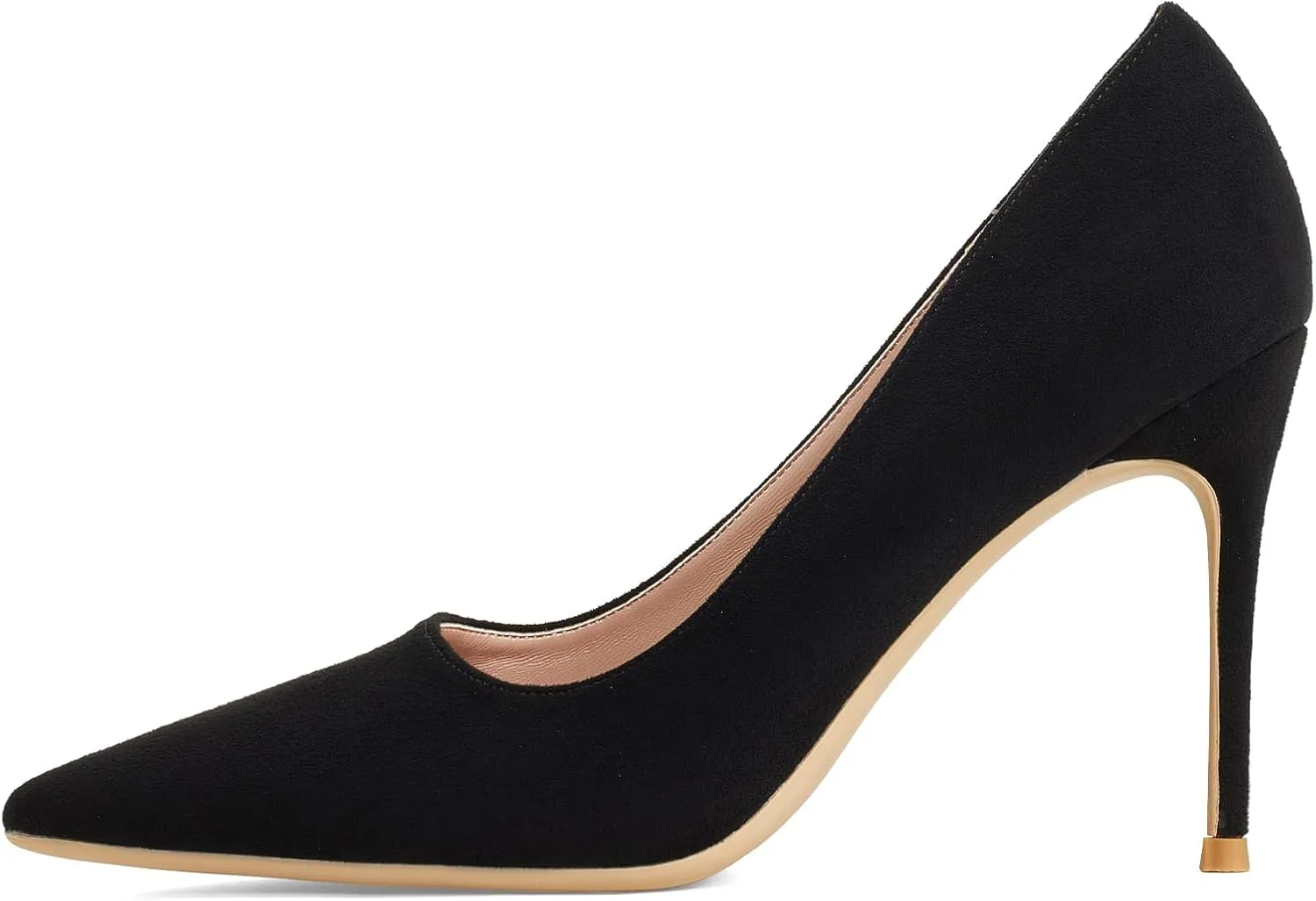 GENSHUO Women's Closed Toe Stiletto High Heels Dress 4 Inch Heeled Pointed Toe Party Homecoming Wedding Pump Shoes