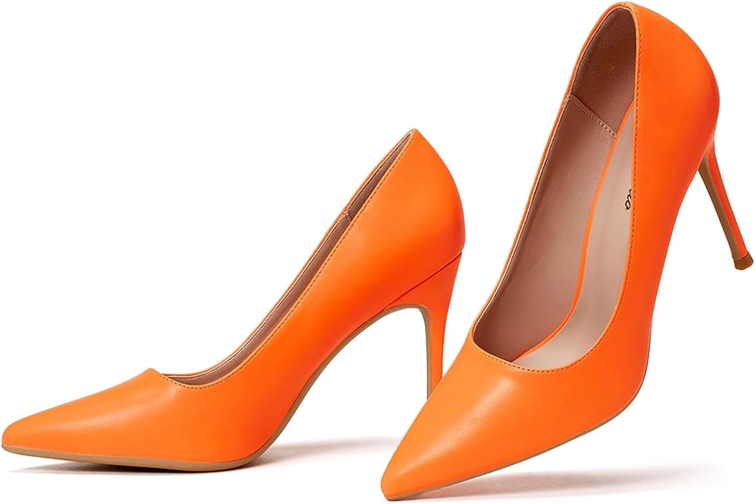 GENSHUO Women's Closed Toe Stiletto High Heels Dress 4 Inch Heeled Pointed Toe Party Homecoming Wedding Pump Shoes