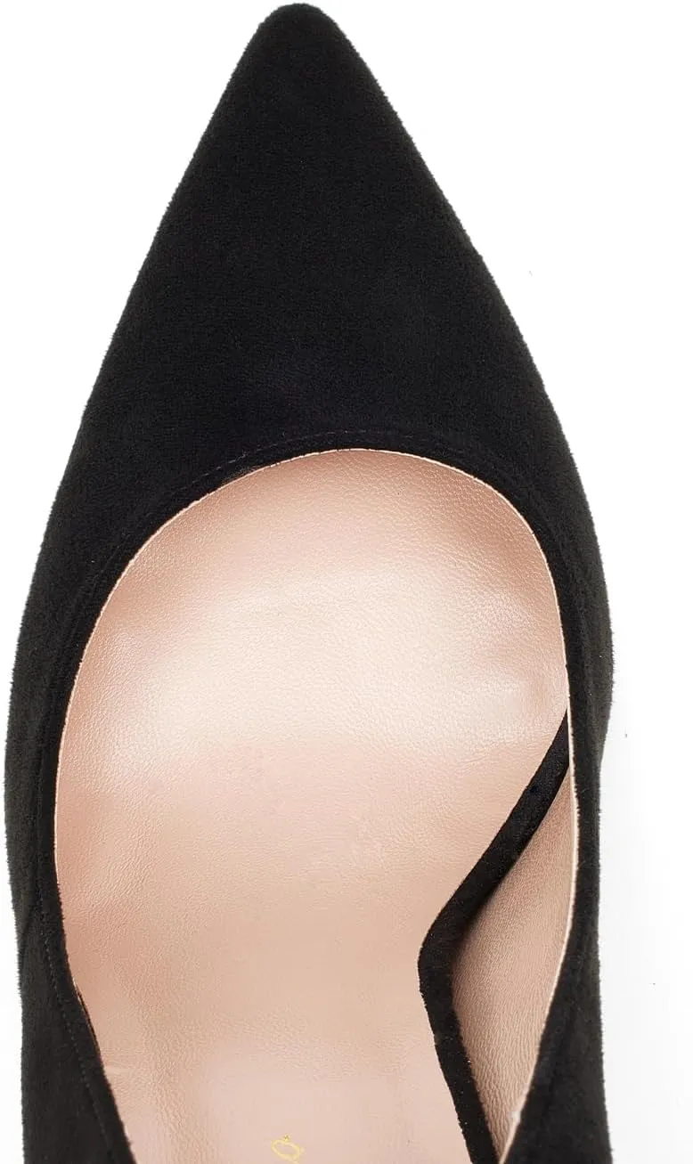 GENSHUO Women's Closed Toe Stiletto High Heels Dress 4 Inch Heeled Pointed Toe Party Homecoming Wedding Pump Shoes
