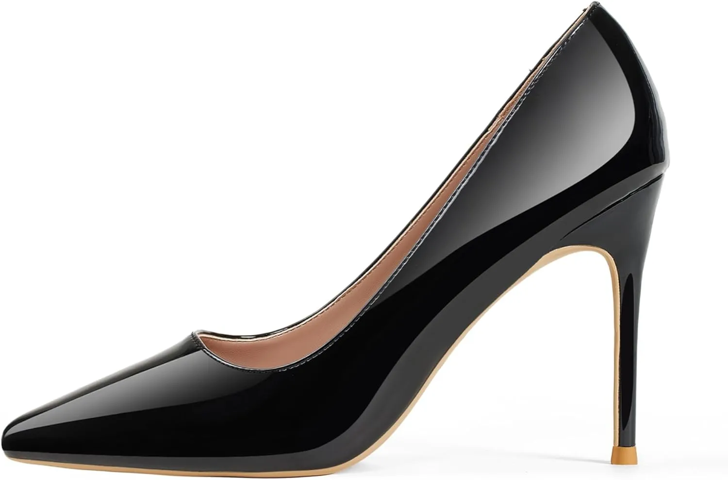 GENSHUO Women's Closed Toe Stiletto High Heels Dress 4 Inch Heeled Pointed Toe Party Homecoming Wedding Pump Shoes