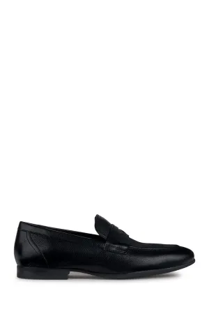 Geox Erkek Siyah Sapienza Deri Loafer
