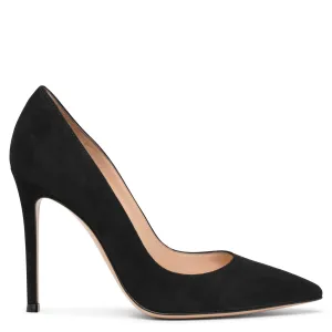 Gianvito 105 black suede pumps
