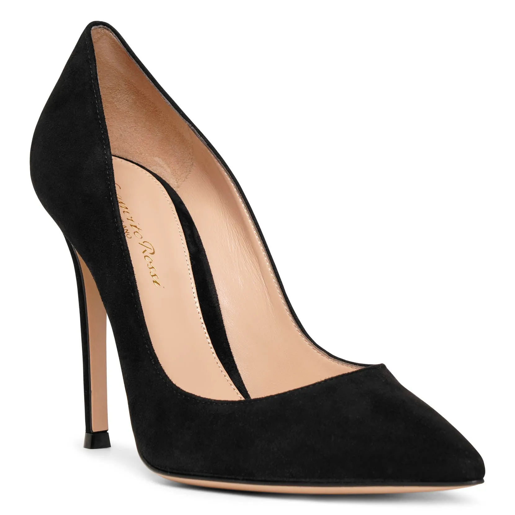 Gianvito 105 black suede pumps