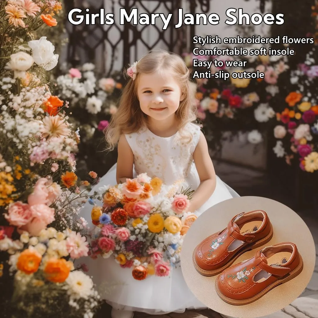 Girls Dress Shoes Toddler Mary Janes Shoes Little Girl School Uniform Oxford Shoes for Girl Flats