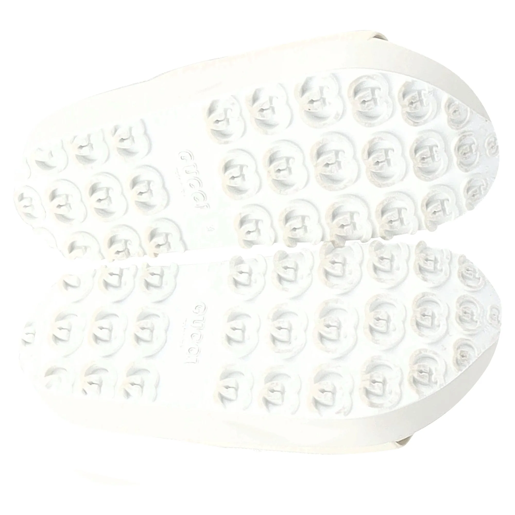 Gucci Slide Sandal with Interlocking G in White Rubber