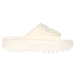 Gucci Slide Sandal with Interlocking G in White Rubber