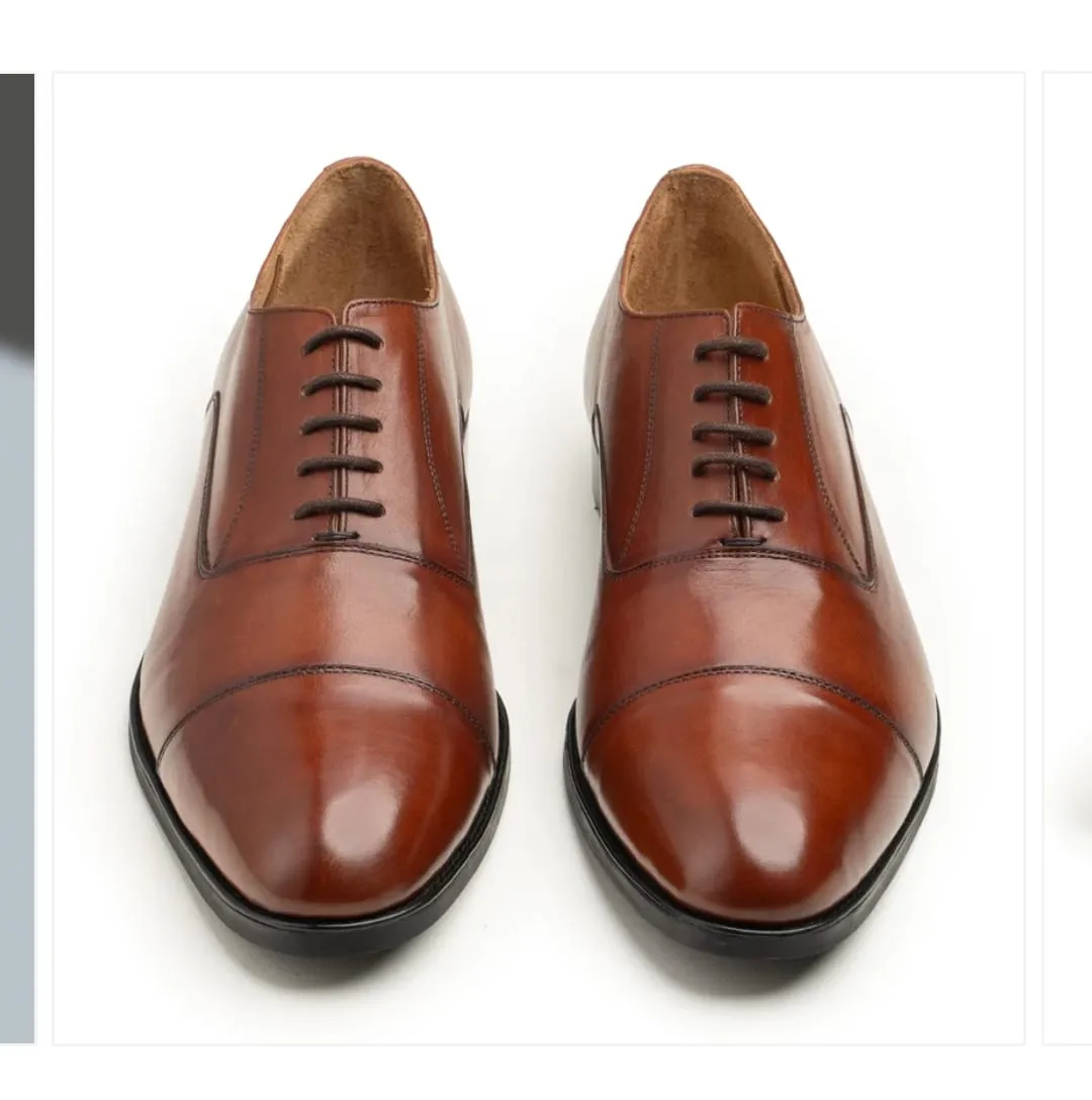 Handmade Mens wear brown oxford shoes, Mens brown fashion dress shoes