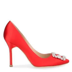 Hangisi 105 red satin pump