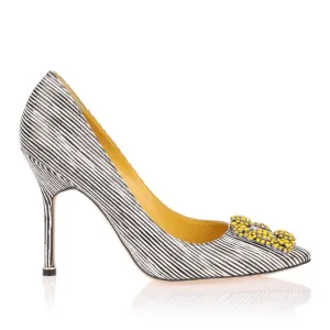 Hangisi 105 striped leather pump