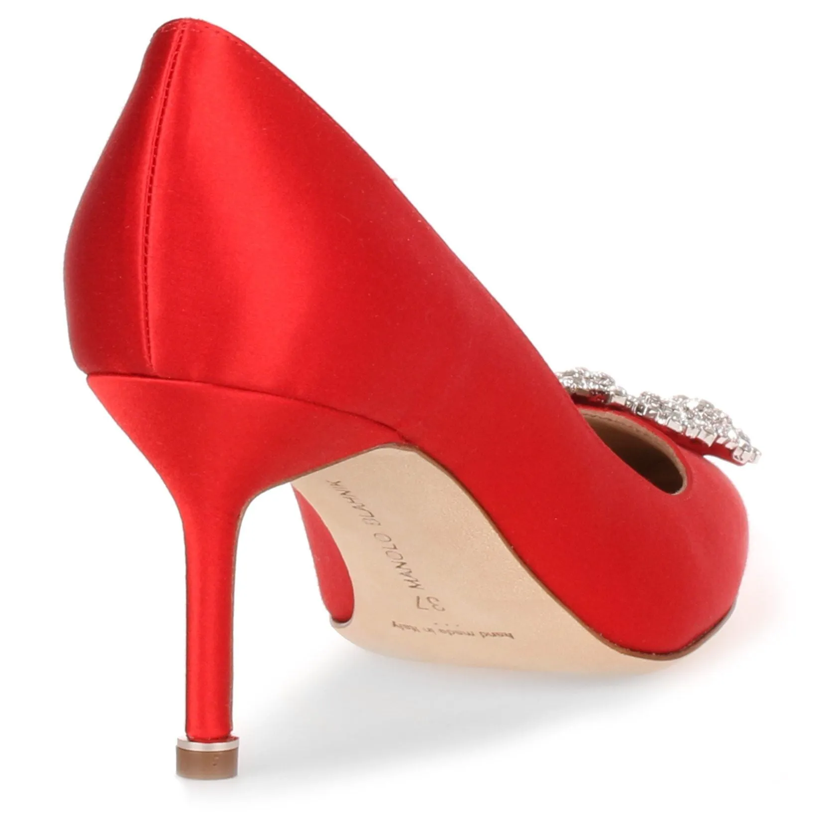 Hangisi 70 red satin pump