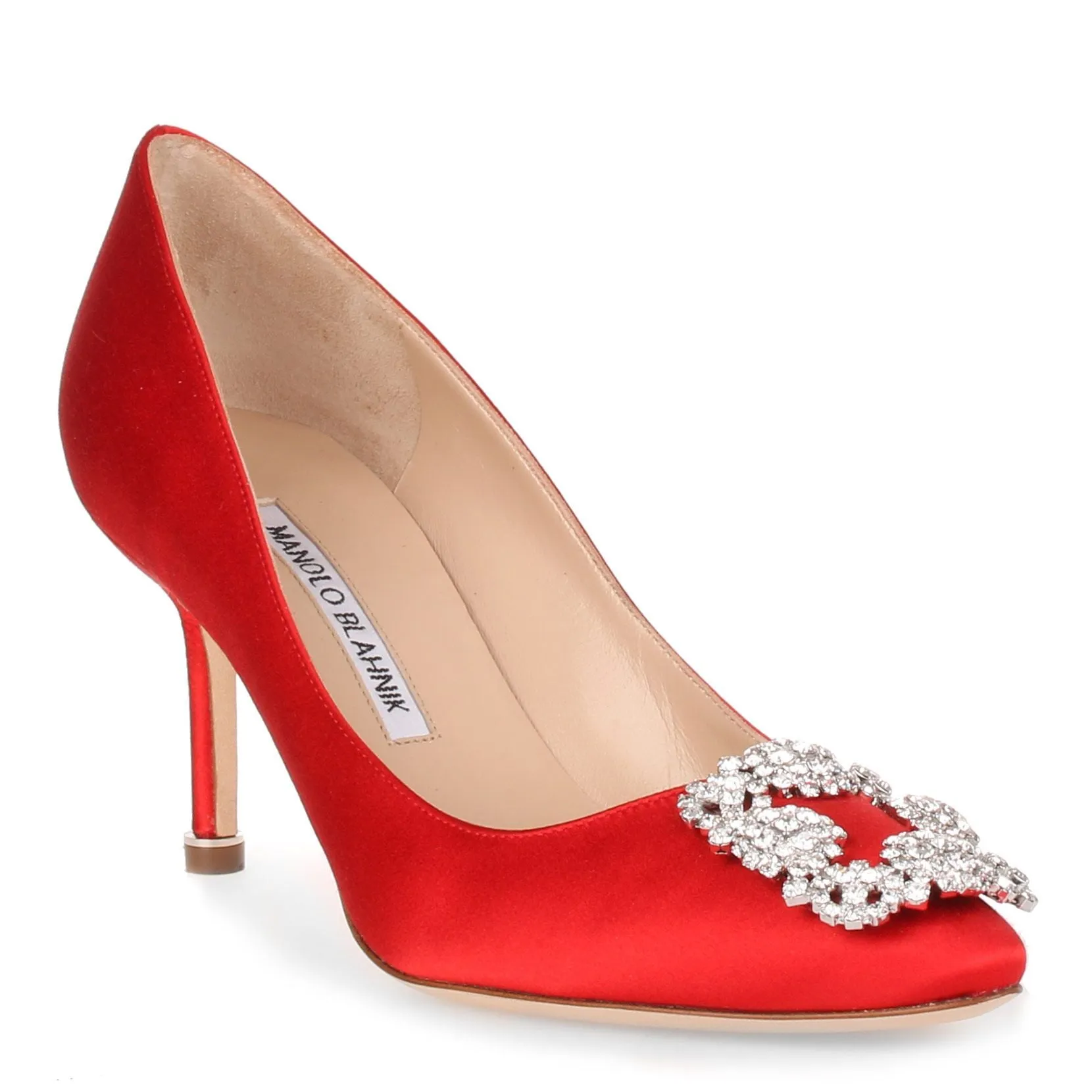 Hangisi 70 red satin pump