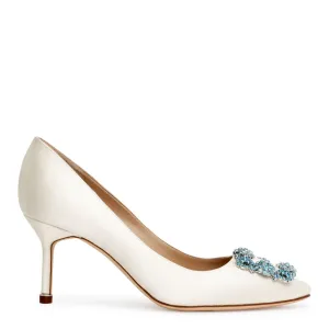 Hangisi Bridal 70 ivory satin pumps