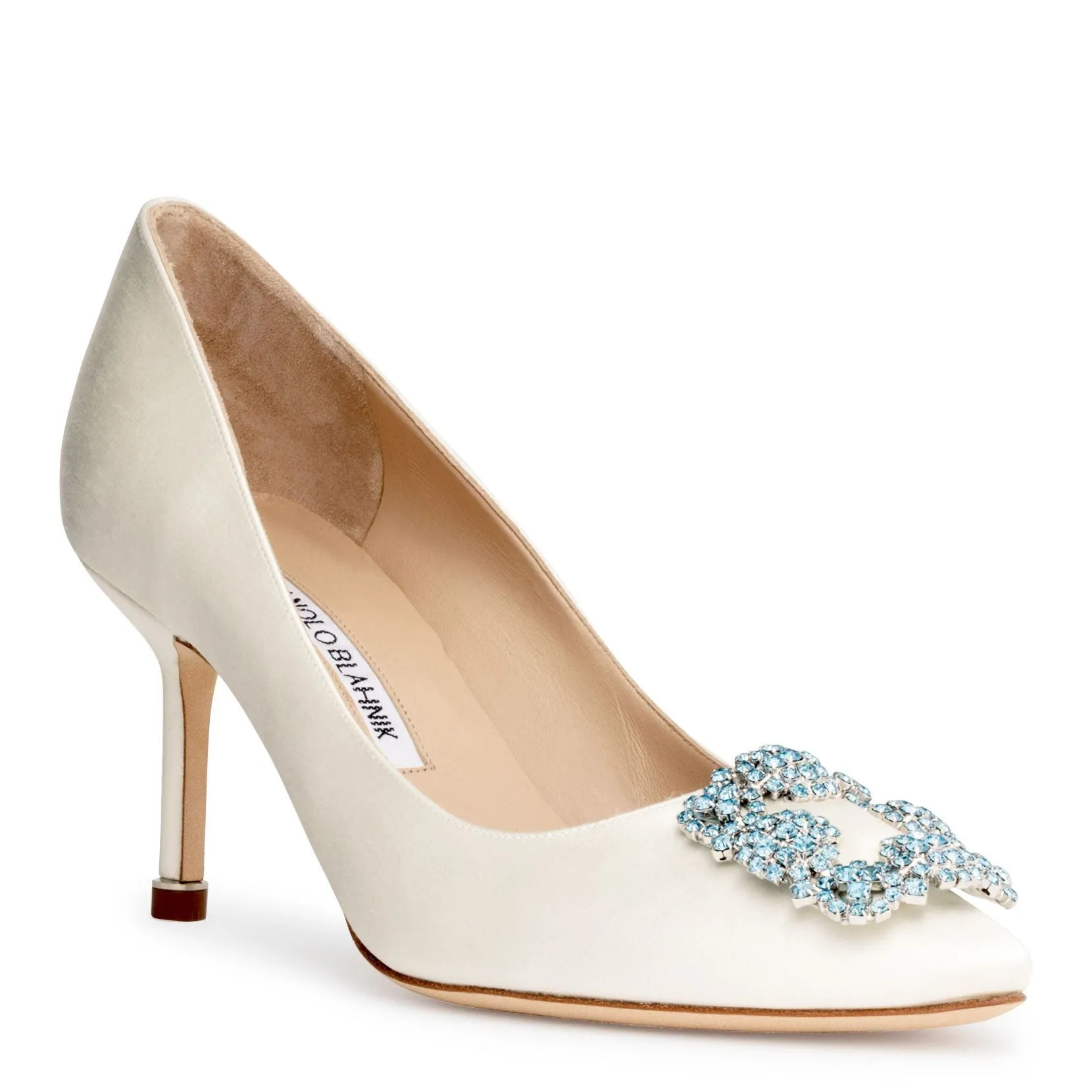 Hangisi Bridal 70 ivory satin pumps