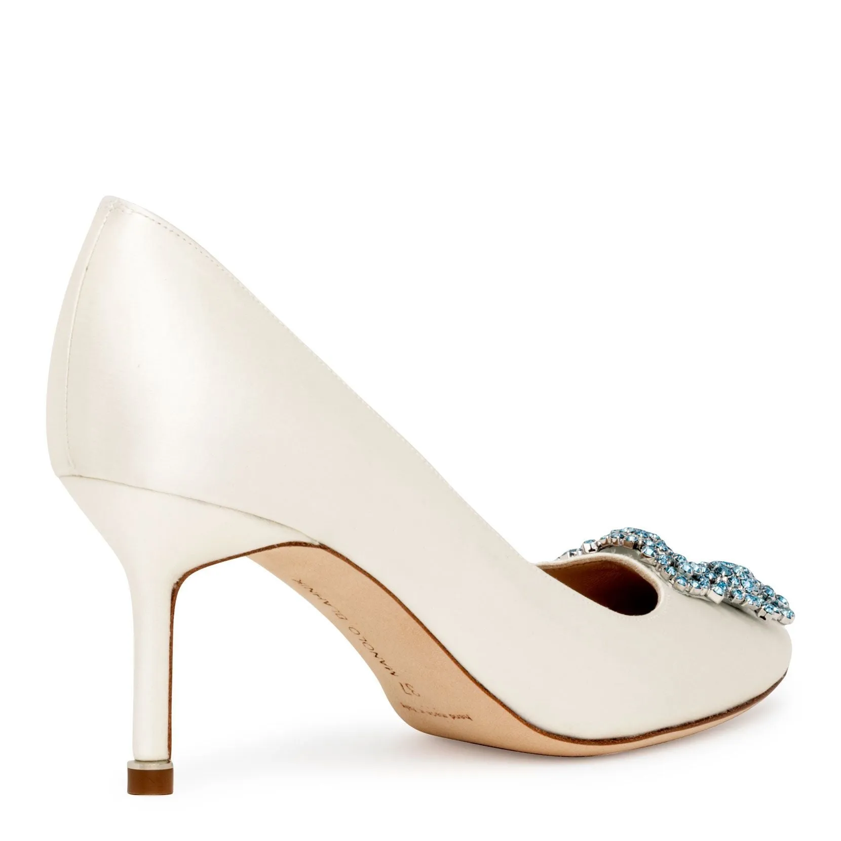 Hangisi Bridal 70 ivory satin pumps