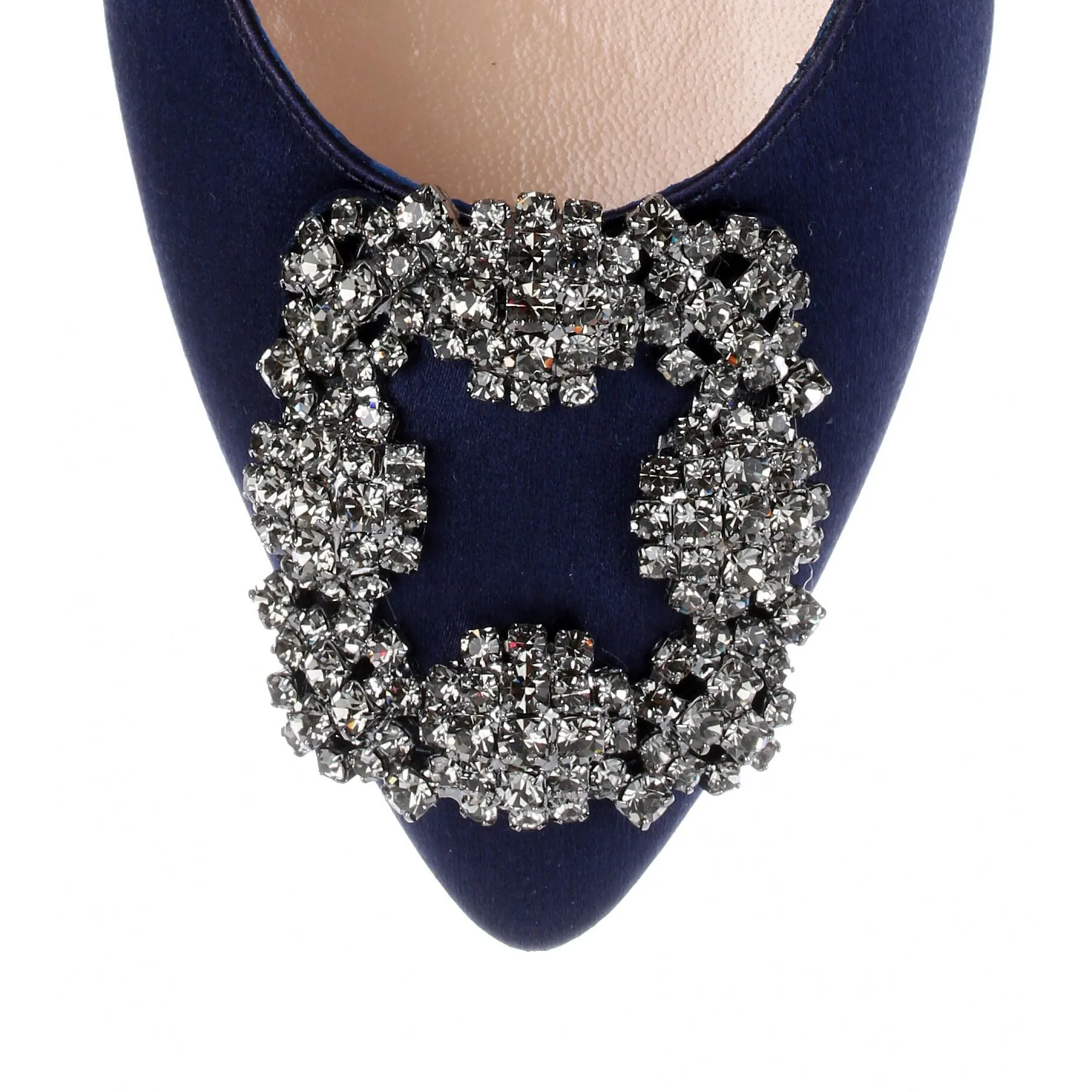 Hangisi navy satin pump