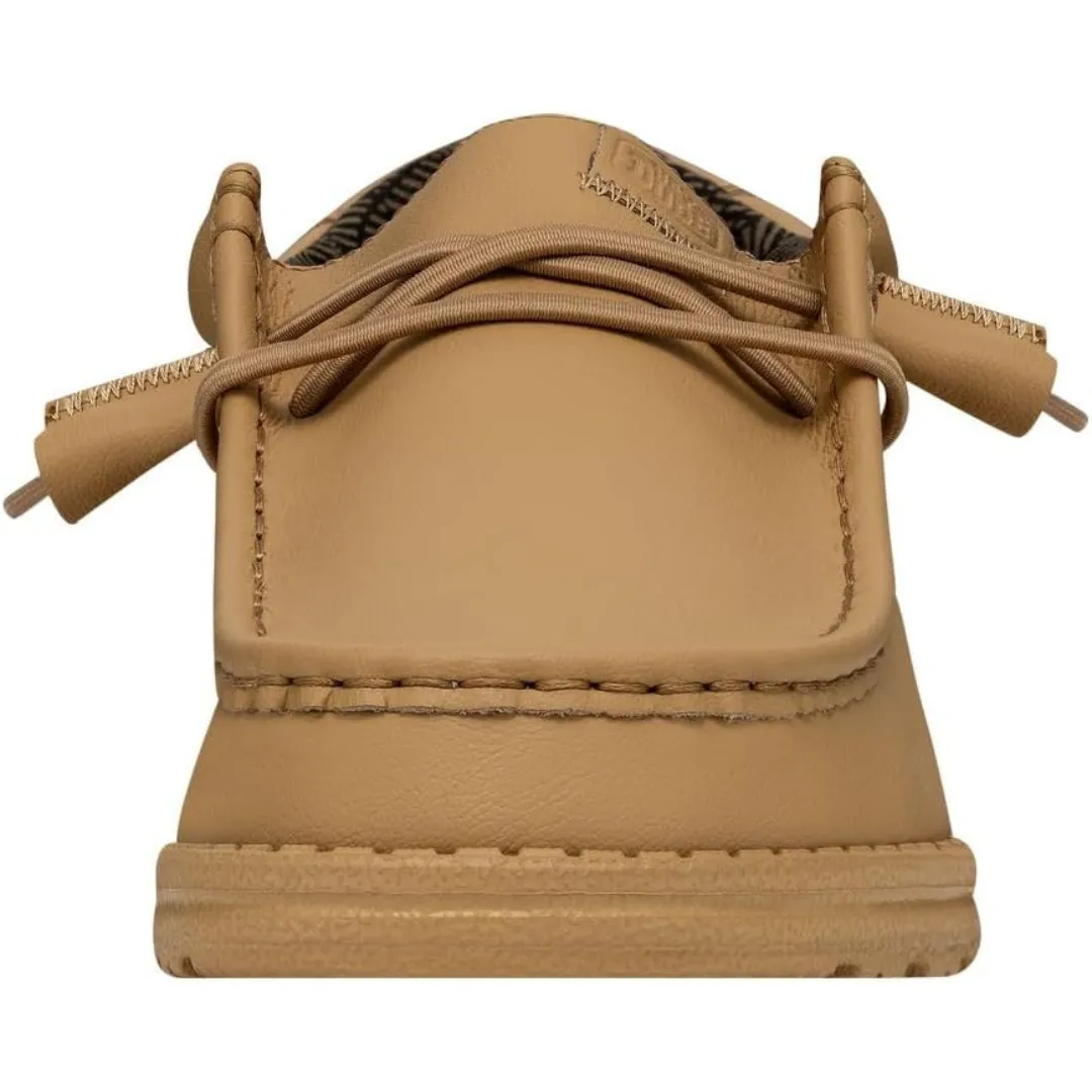 Hey Dude Men's Wally Mono Leather Comfortable & Light-Weight Tan Loafers