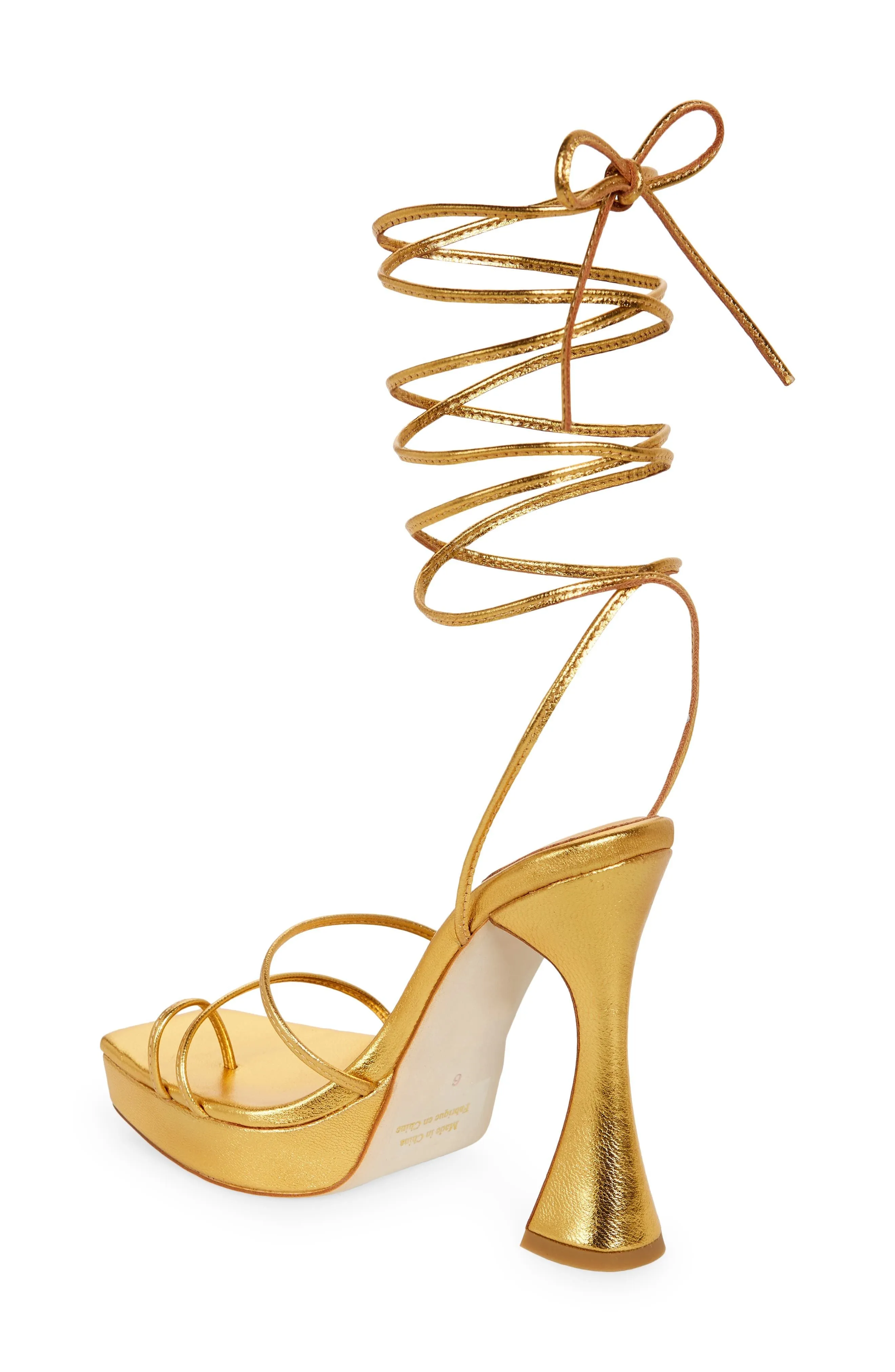 High Prima Up Sandal Boxing Day sale Platform Donna Limited-stock Block Tie Heel Jeffery Metallic Gold Campbell