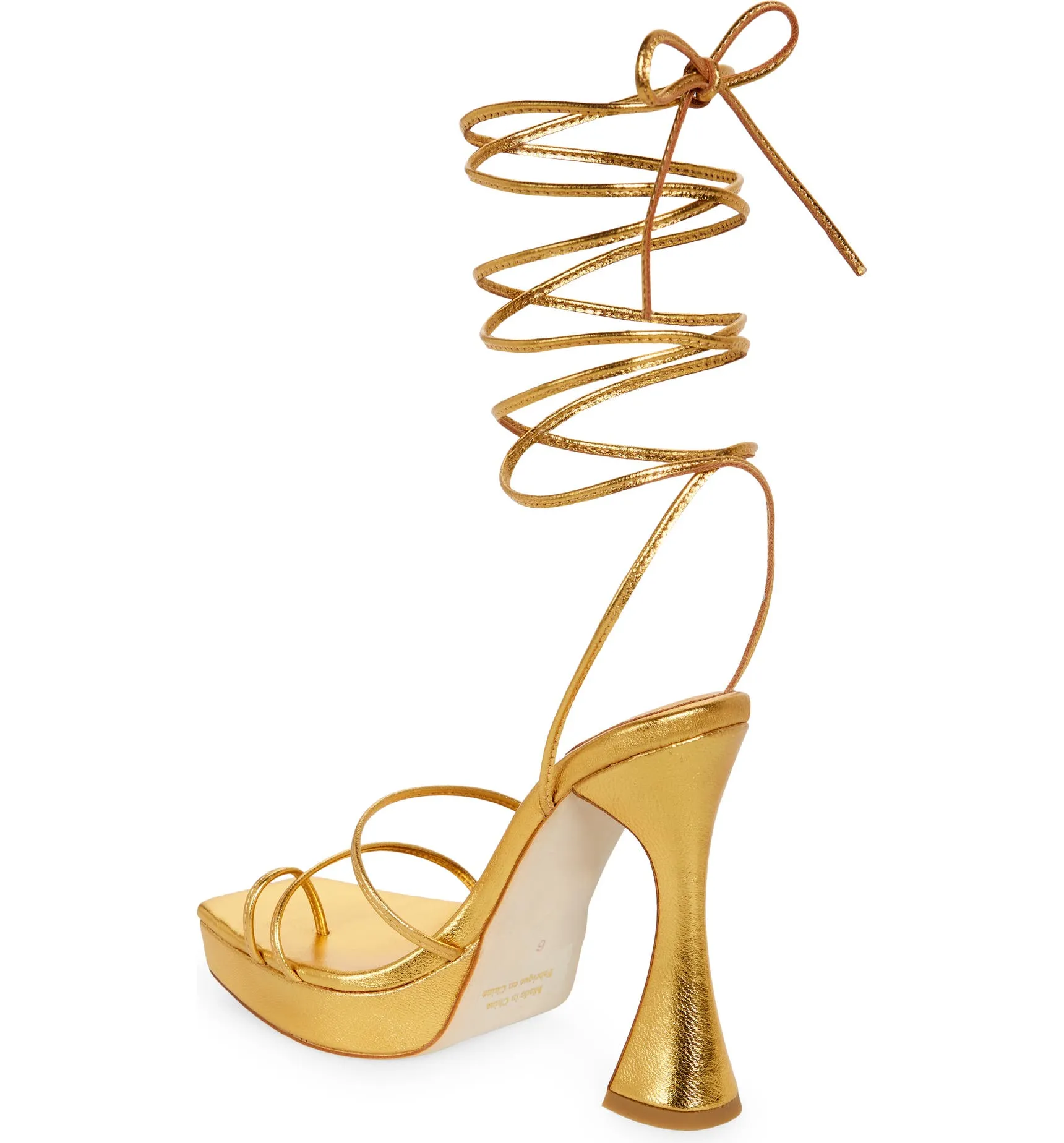 High Prima Up Sandal Boxing Day sale Platform Donna Limited-stock Block Tie Heel Jeffery Metallic Gold Campbell