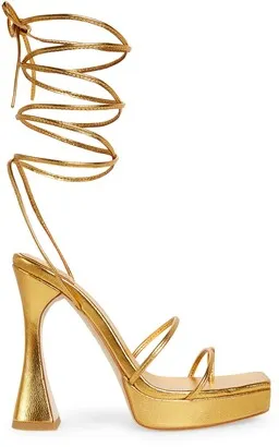 High Prima Up Sandal Boxing Day sale Platform Donna Limited-stock Block Tie Heel Jeffery Metallic Gold Campbell