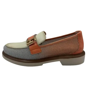 Hispanitas Orange & White Loafers