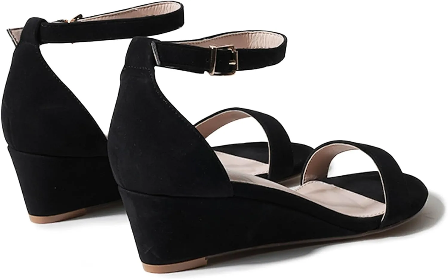 J. Adams Rosie Heeled Sandal – Low Wedge Sandals for Women, Ankle Strap, Dressy Wedding Wedges, Strappy Wedge Shoes, Short Heel Sandals for Bridal, Casual & Formal Wear