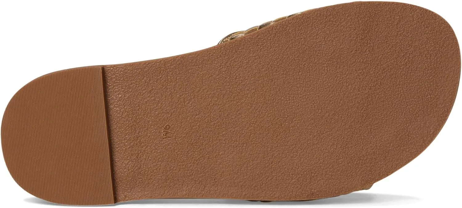 Jack Rogers Women's Essex Slide-Embossed Metallic Leather Sandal