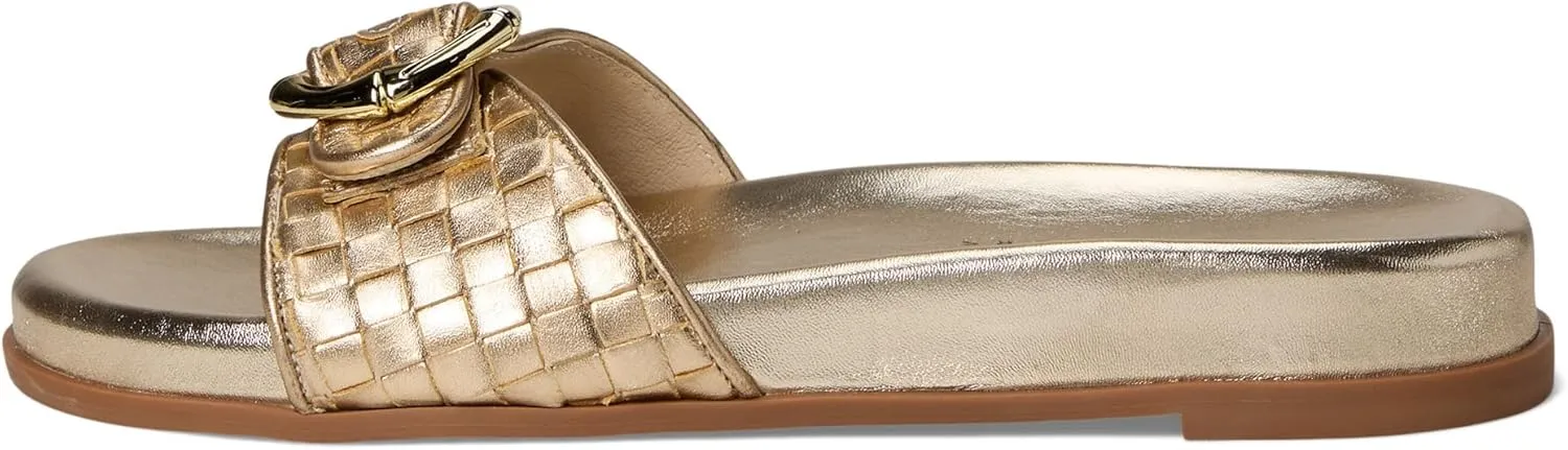 Jack Rogers Women's Essex Slide-Embossed Metallic Leather Sandal
