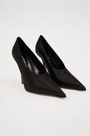 Jessica Black Satin Pump