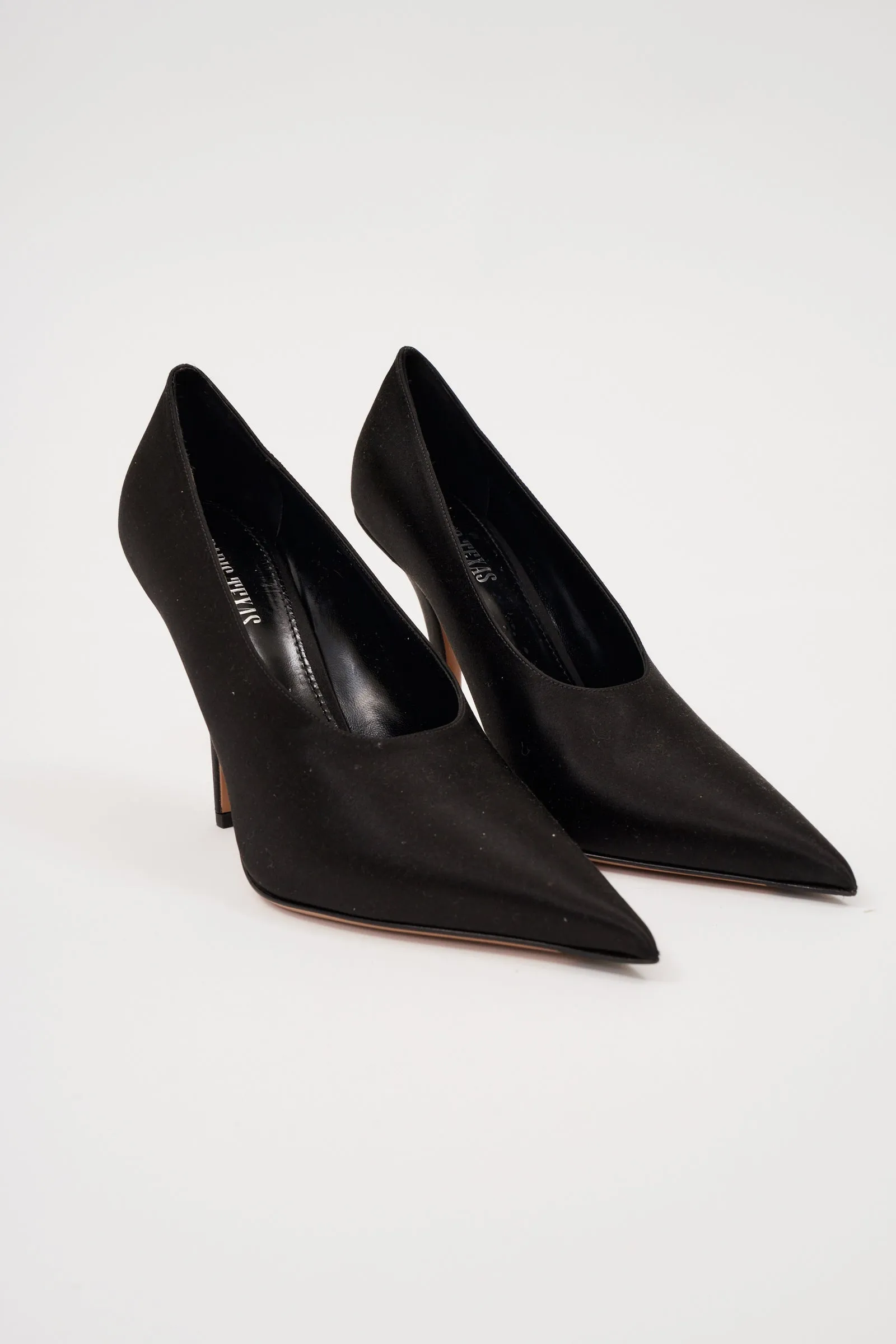 Jessica Black Satin Pump