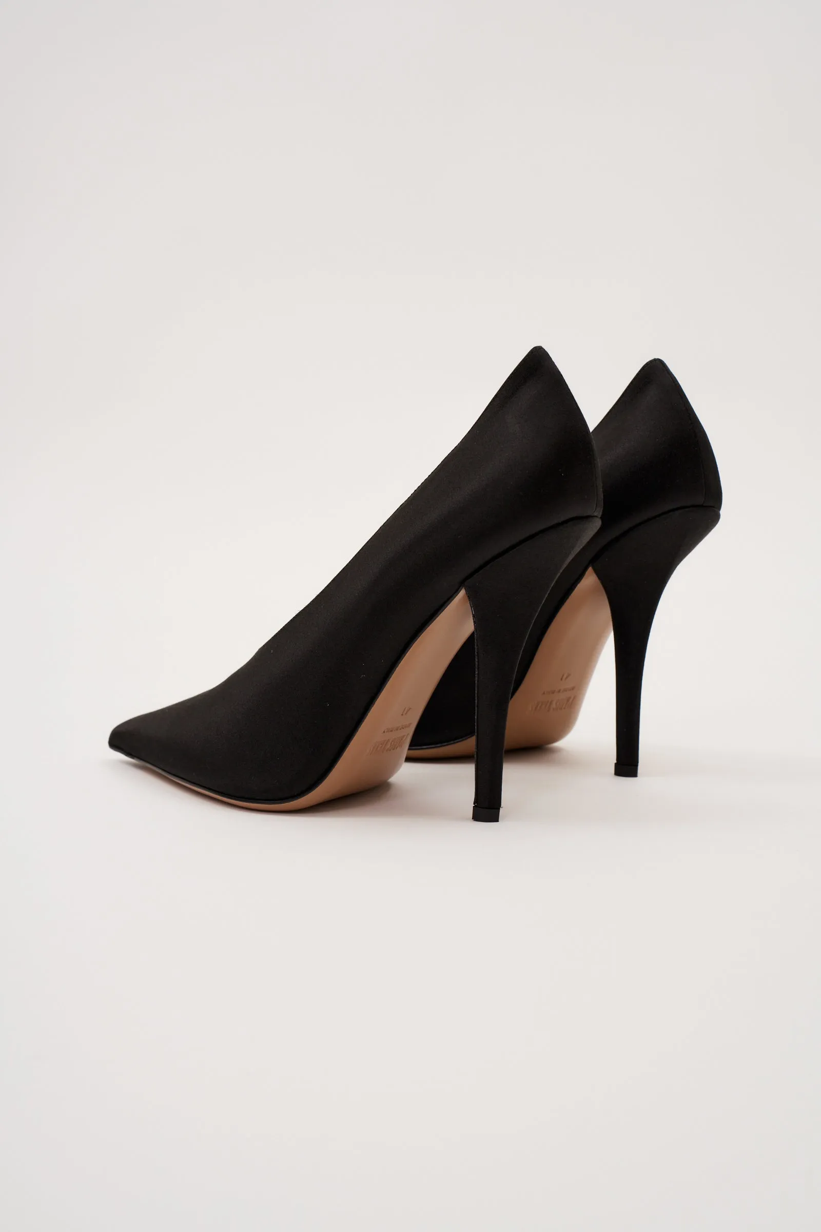 Jessica Black Satin Pump