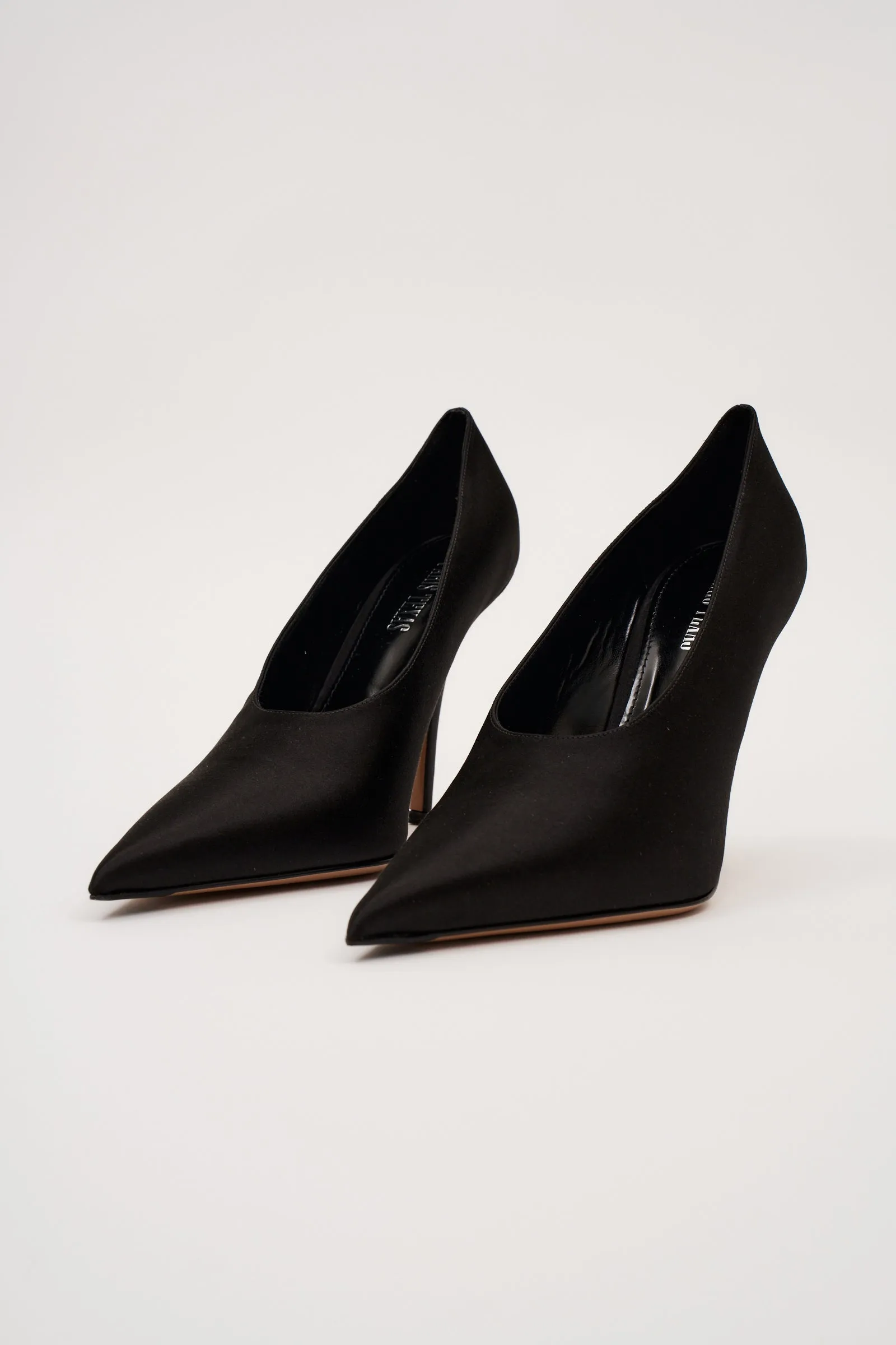Jessica Black Satin Pump