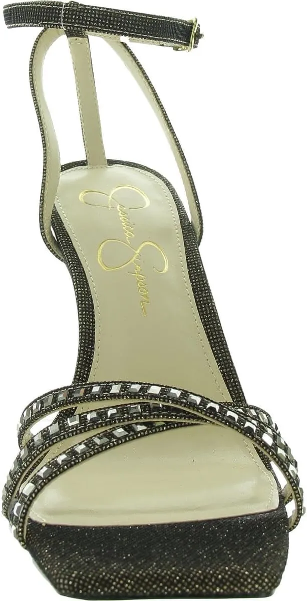 Jessica Simpson Women's Leonah Embellished Strappy Dress Sandal Heeled