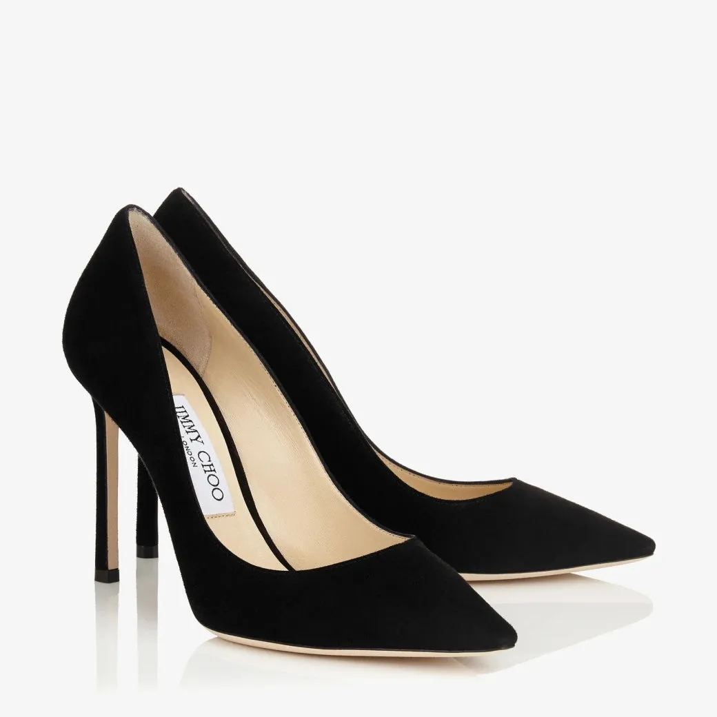 JIMMY CHOO ROMY POINTED TOE SUEDE PUMPS