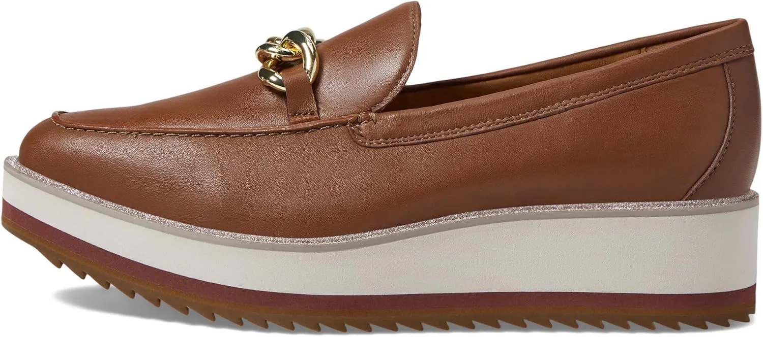 Johnston & Murphy Gracelyn Chain Loafer for Women – 1.75” Platform Loafers, Womens Business Shoes