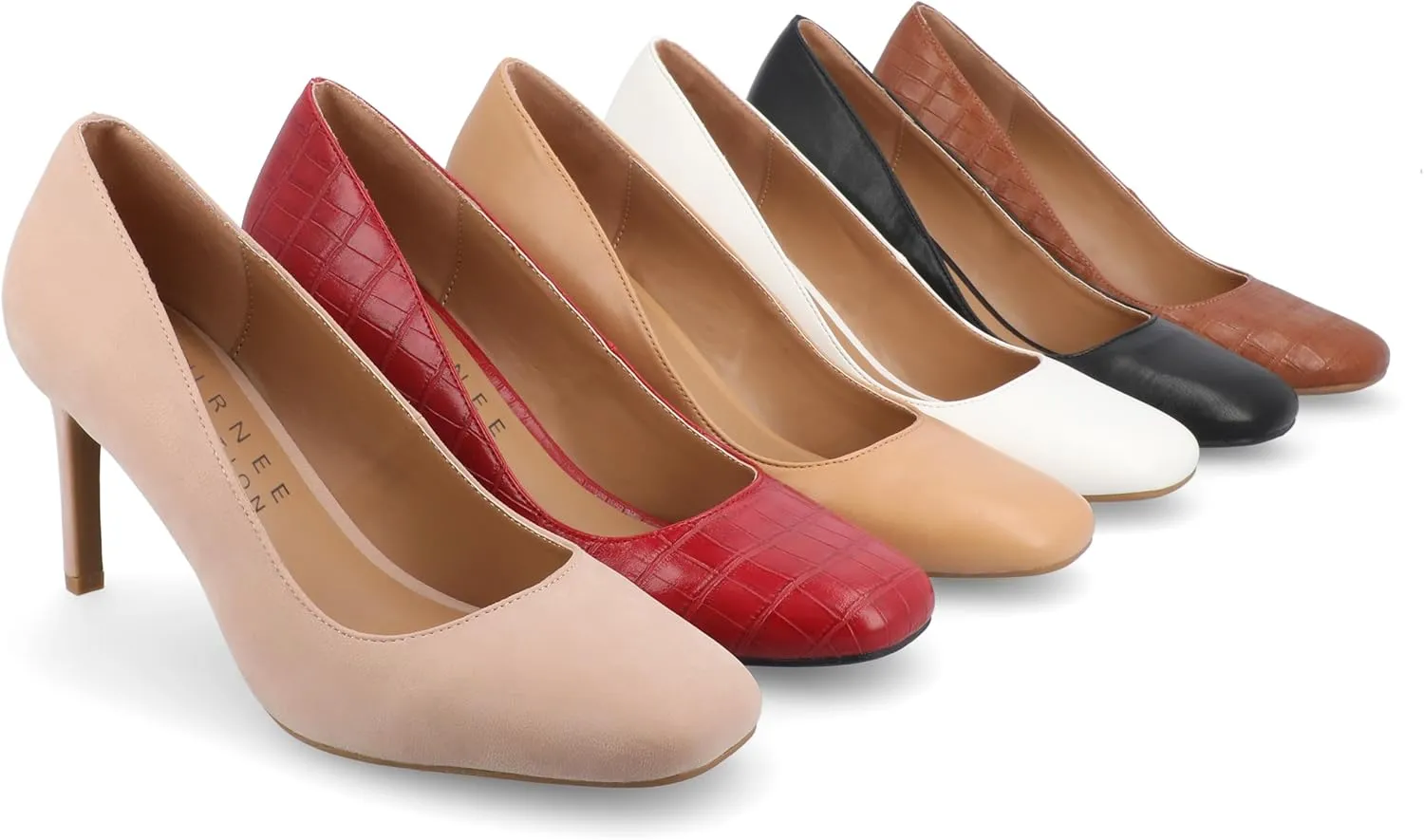 Journee Womens Monalee Tru Comfort Foam Square Toe Mid Heel Pumps